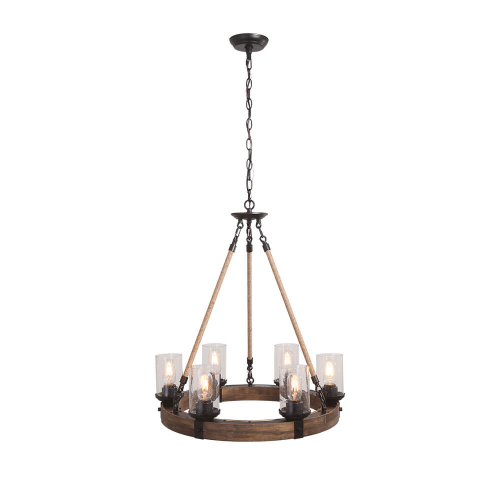 Freyza | Elvian Industrial Modern Wood Chandelier – Modern Dining Room Living Room