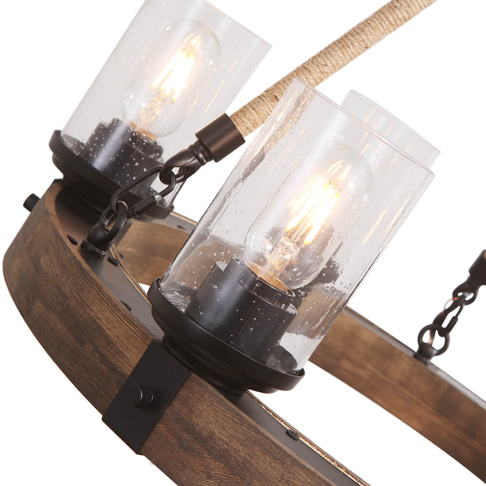 Freyza | Elvian Industrial Modern Wood Chandelier – Modern Dining Room Living Room