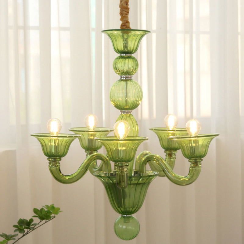 Freyza | Silva Retro Chandelier Glass Chandelier – Retro Dining Room Living Room