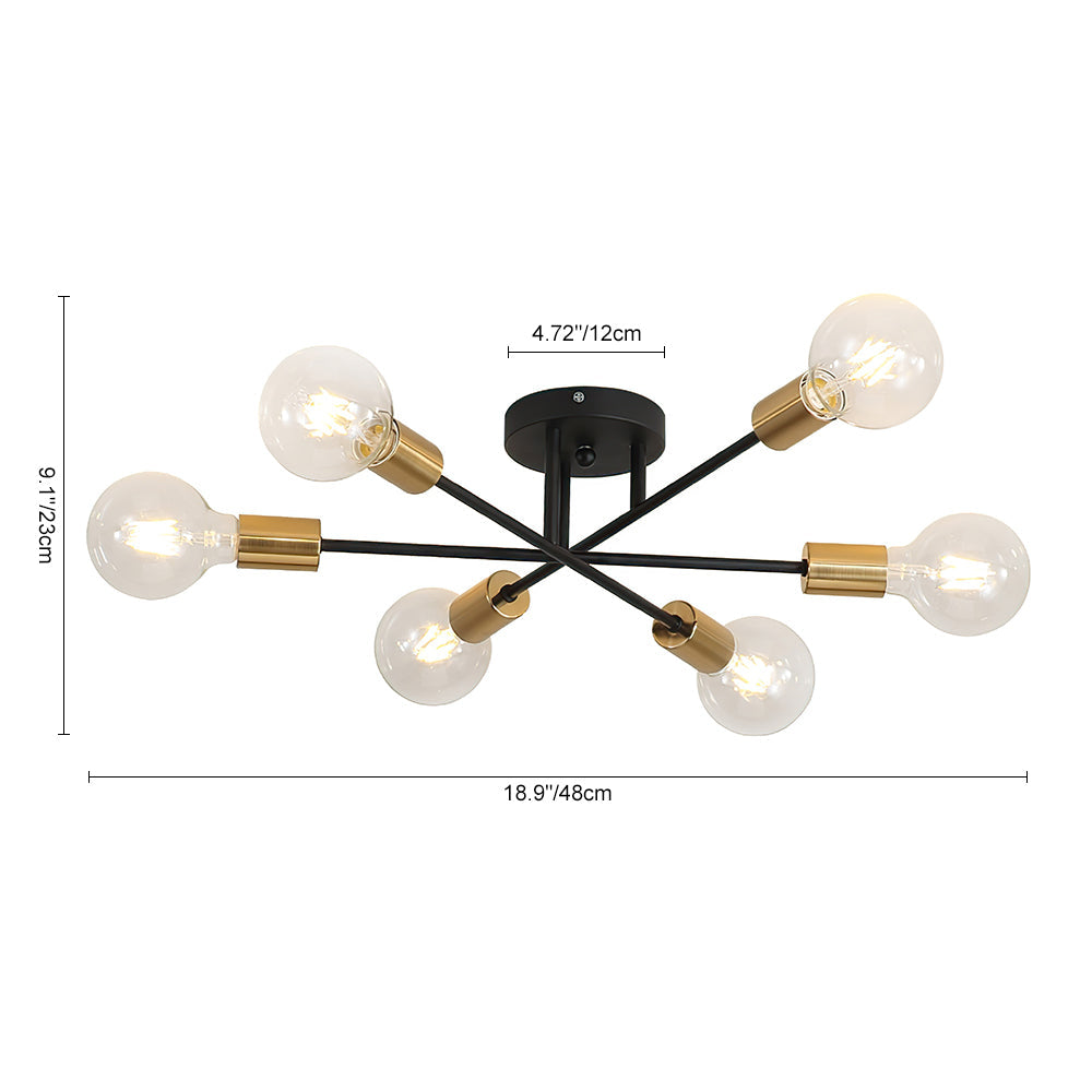 Freyza | Rauouli Minimalist Semi Ceiling Light – Minimalist Bedroom Living Room