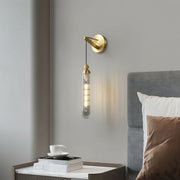 Freyza - LED Wall Sconce – Minimalist Brass Glass Globe Pendant G9 (12x45cm)