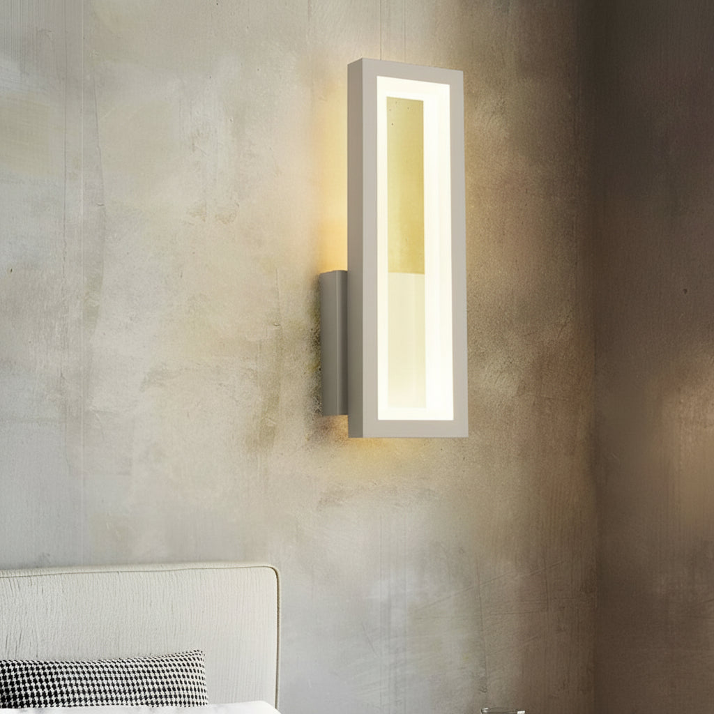 Freyza - Modern Linear LED Wall Sconce – Minimalist Iron & Acrylic Rectangular Wall Light