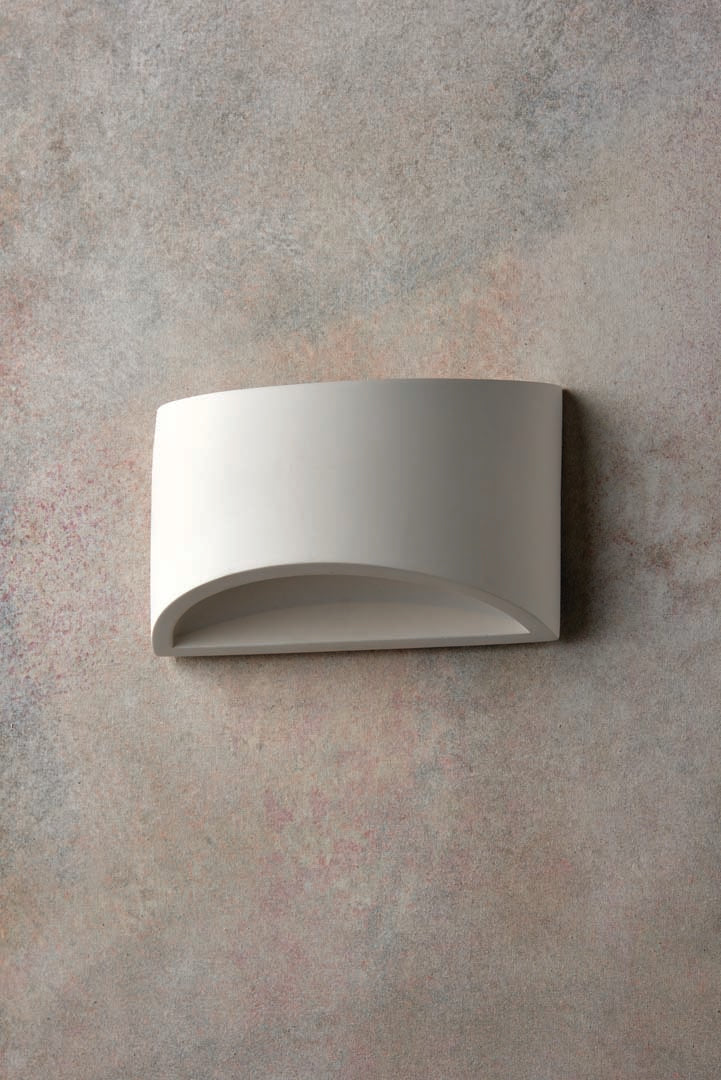 Freyza – LED Wall Light with Integrated Warm White Light | Curved White Indoor Uplighter & Downlighter Wall Sconce