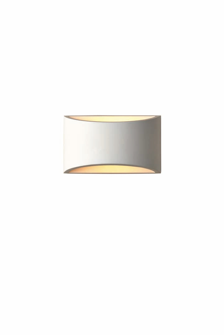 Freyza – LED Wall Light with Integrated Warm White Light | Curved White Indoor Uplighter & Downlighter Wall Sconce