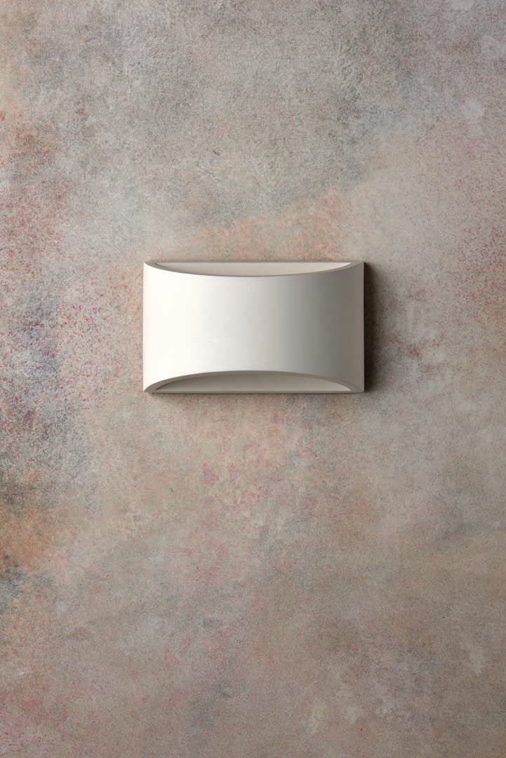 Freyza – LED Wall Light with Integrated Warm White Light | Curved White Indoor Uplighter & Downlighter Wall Sconce