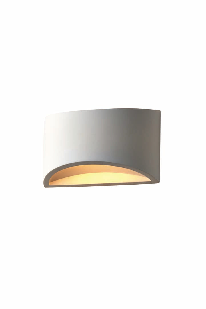 Freyza – LED Wall Light with Integrated Warm White Light | Curved White Indoor Uplighter & Downlighter Wall Sconce