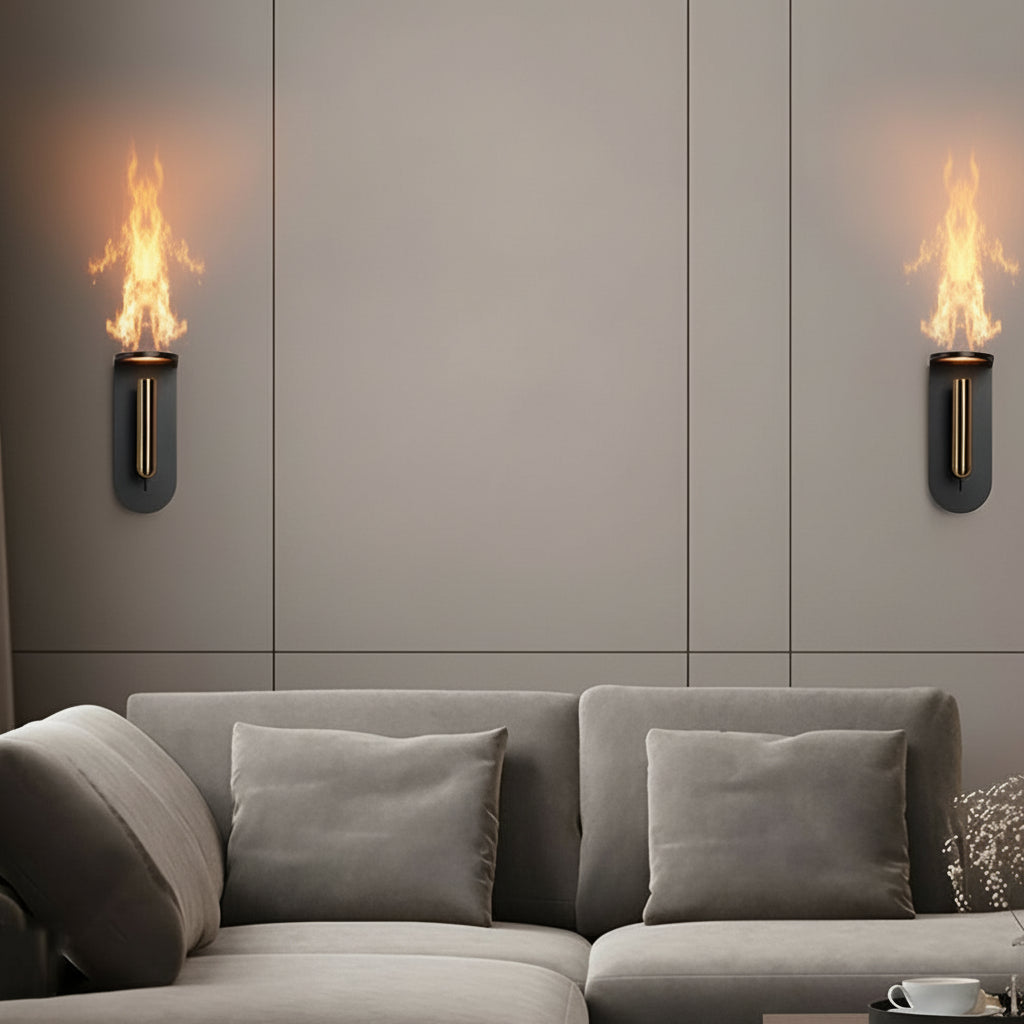 Freyza - Nordische Flammeneffekt-Wandleuchte - Verstellbare Aluminium-Akzentbeleuchtung (3W)