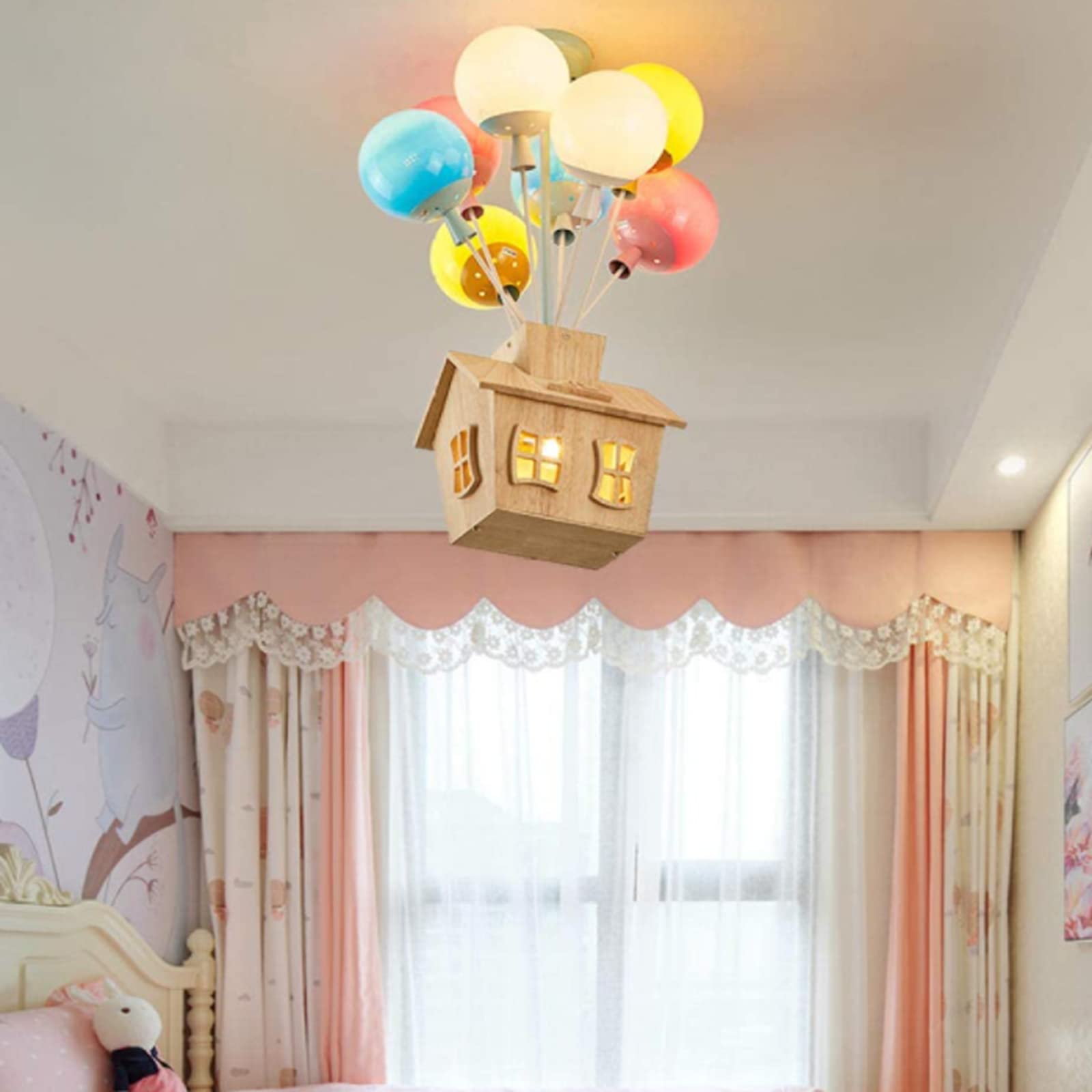 Freyza | Holz Aufbaudeckenleuchte – Schlafzimmer Flur Küche