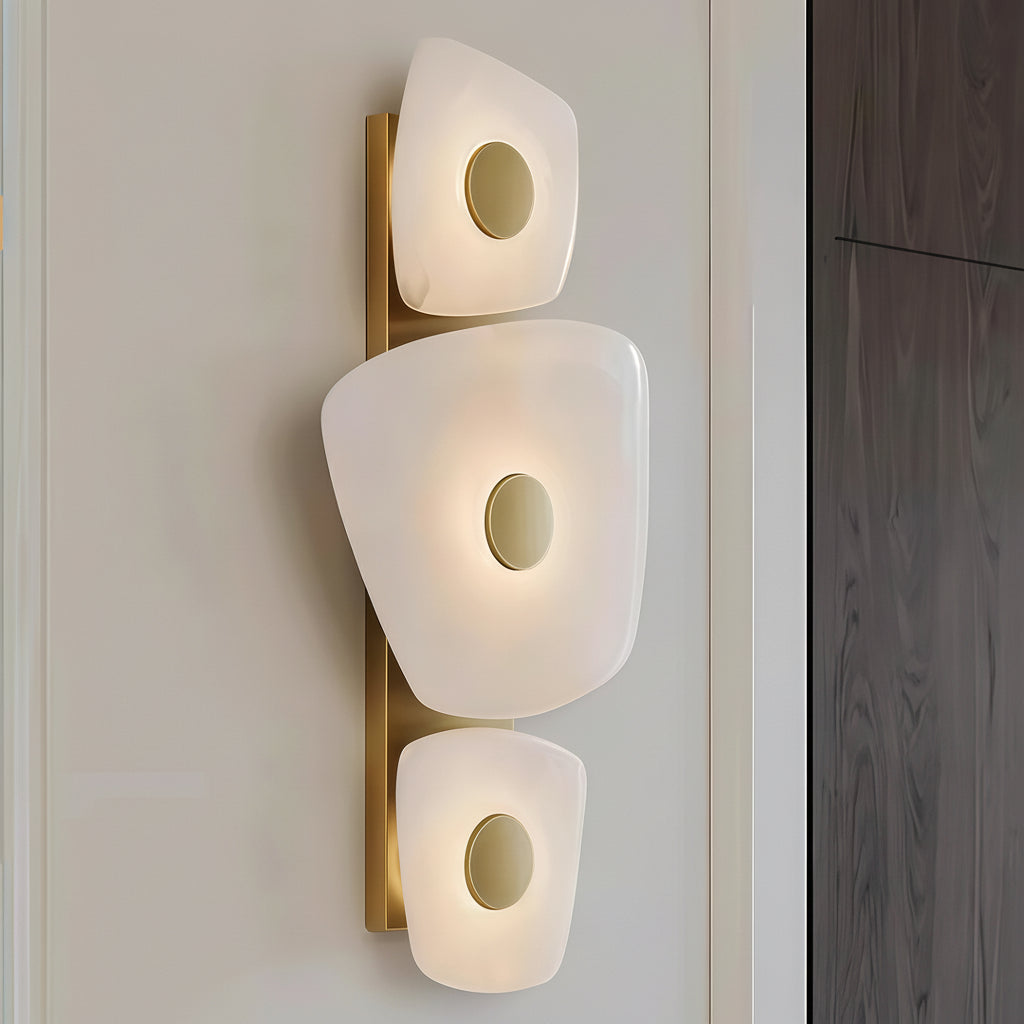 Freyza - LED Wall Sconce Light – Italian Minimalist Cloud Stone Copper (60x25cm / 23.6x9.8in)