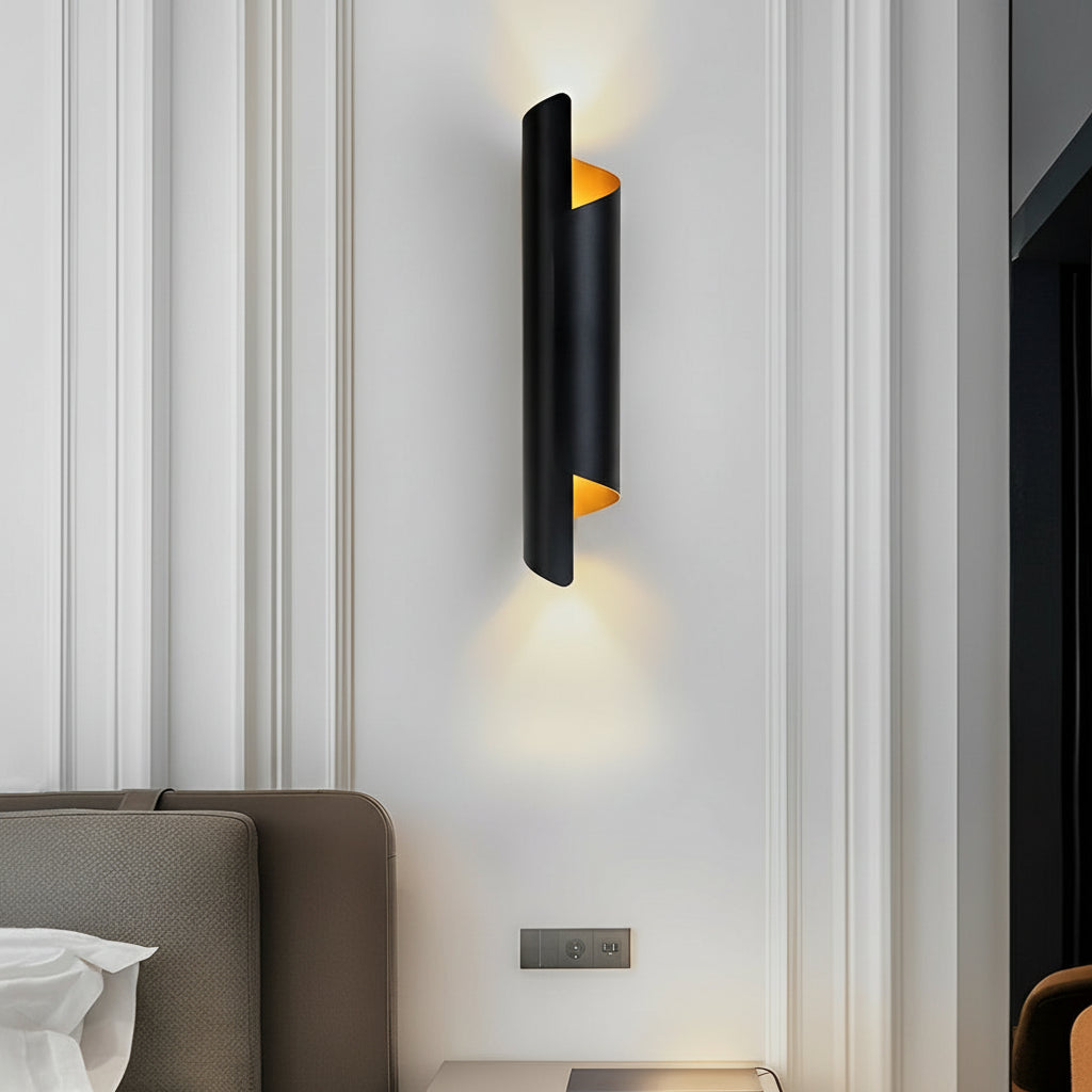Freyza - Linear Wall Sconce Arc Metal LED 40cm / 16in Up Down Modern Bedside Light