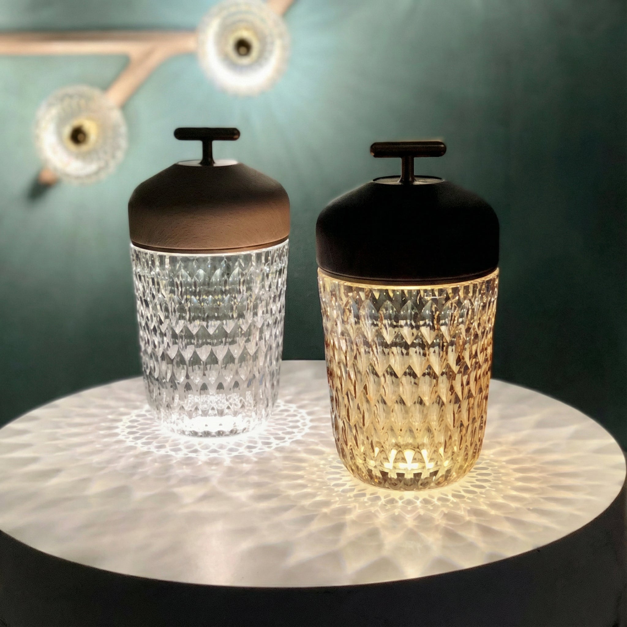 Freyza - LED Crystal Table Lamp Portable Touch Dimmable Bedside Night Light 29cm / 11.4in