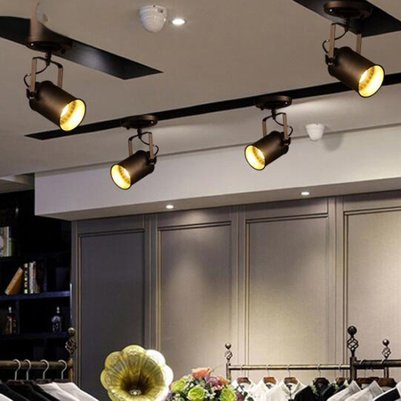 Freyza | Plafonnier noir vintage à montage affleurant – Chambre, couloir, cuisine