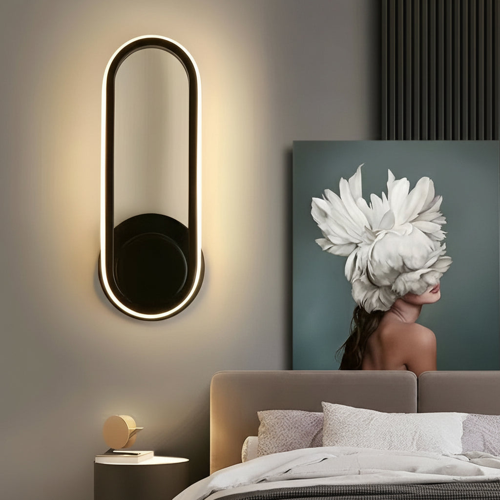 Freyza - Modern 330° Rotatable LED Nordic Wall Lamp – Adjustable Rounded Rectangular Sconce (Gold/Black/White)