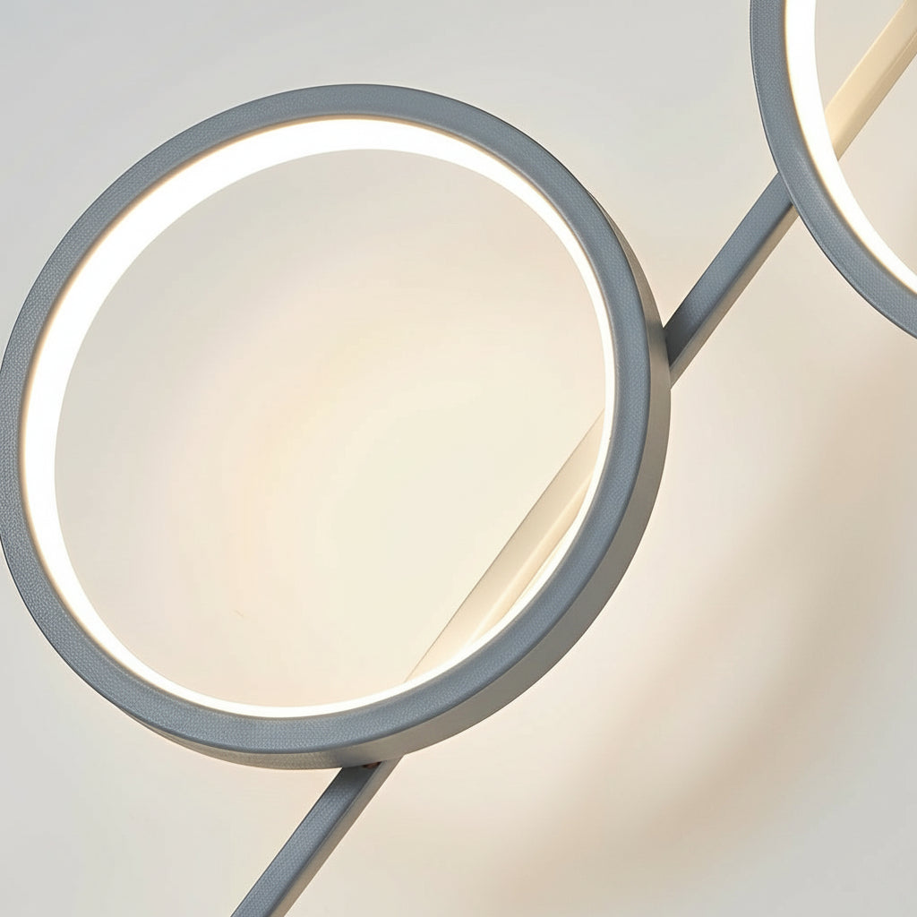 Freyza - LED Wall Sconce Light – Modern Geometric Circles Linear (106x35cm / 41.7x13.8 in)