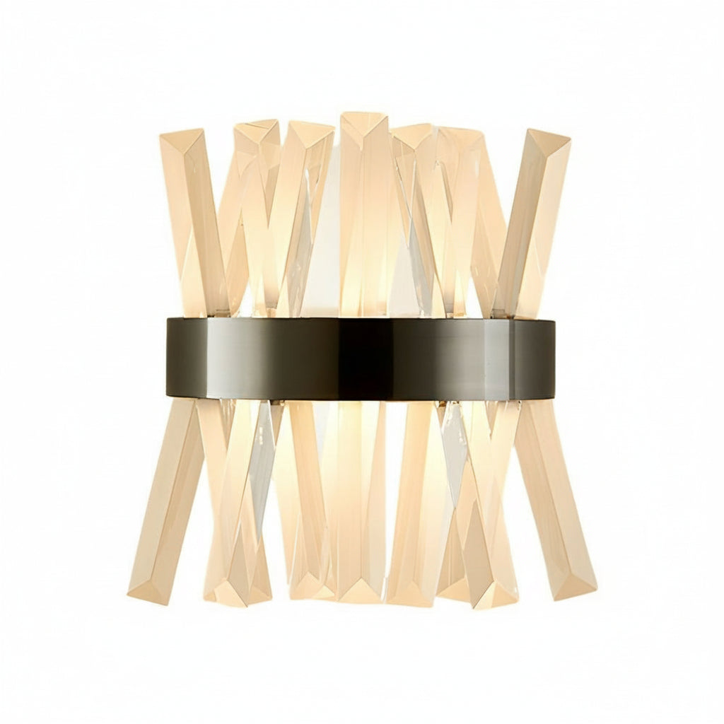 Freyza - Crystal Wall Sconce Up Down Stainless Steel E14 30cm / 12in Modern Art Decor Light