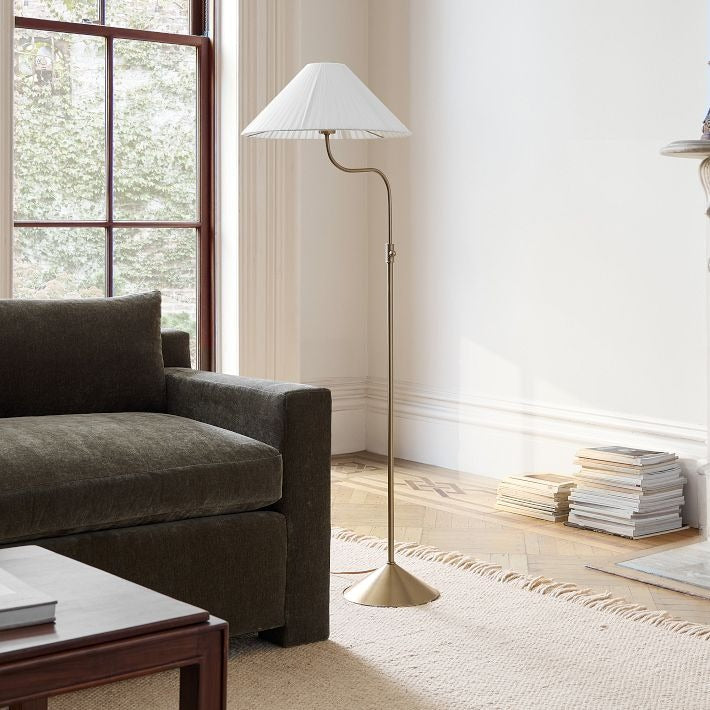 Freyza | Linen Floor Lamp – Contemporary Living Room Bedroom
