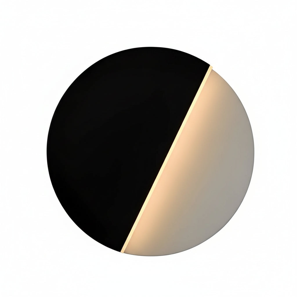 Freyza - LED Wall Sconce – Circular 350° Rotatable Black Acrylic (Integrated LED & 23cm)