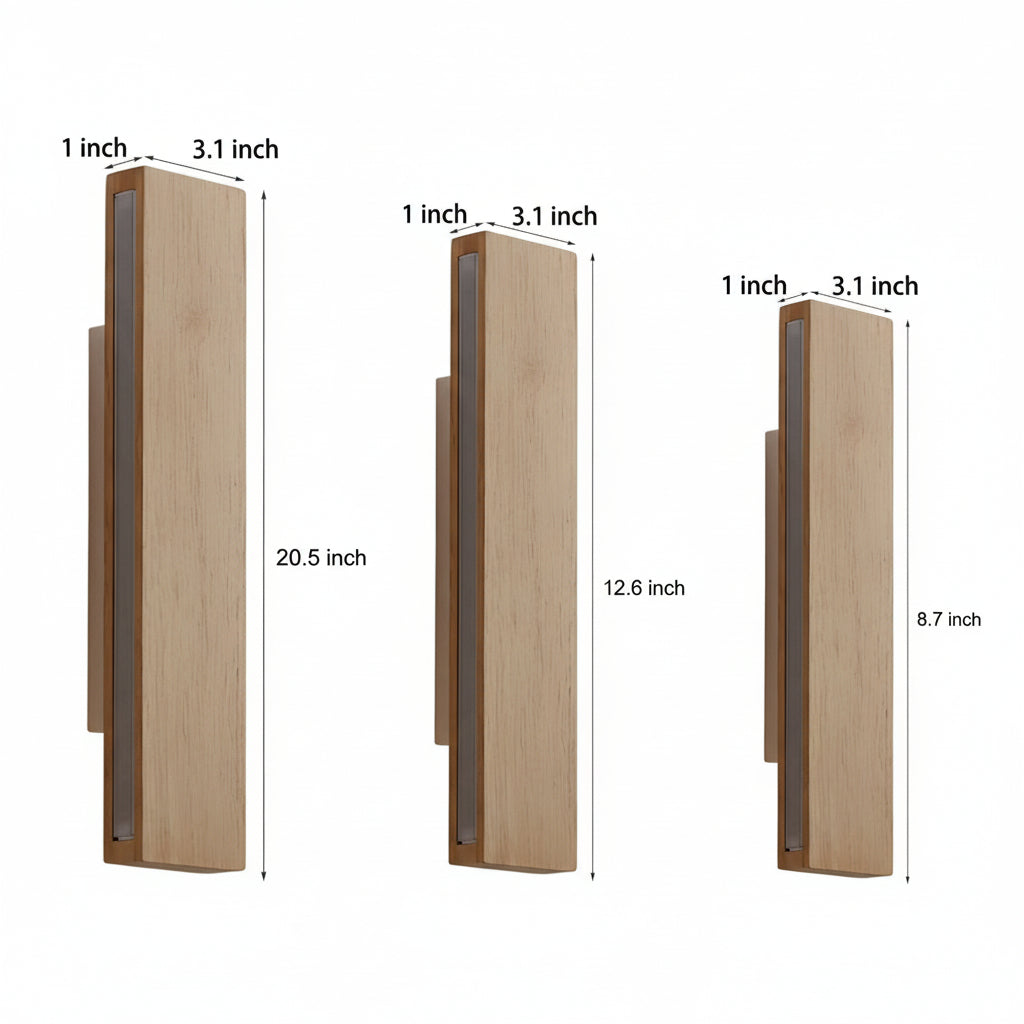 Freyza - Nordic Wood LED Wall Sconce – 360° Rotatable Bedside Wall Lamp (Warm White)