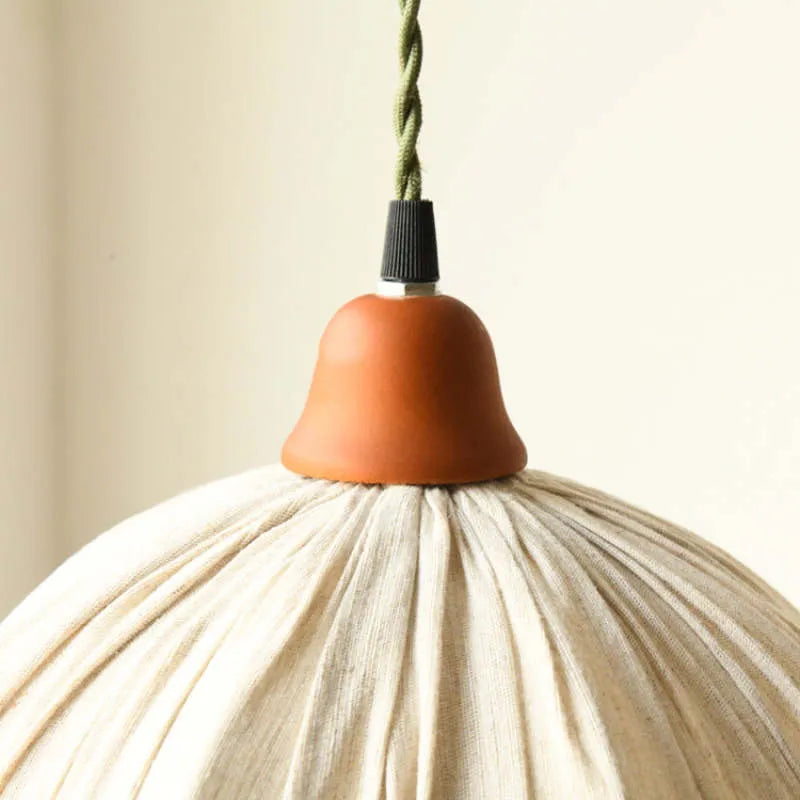 Freyza | Suspension en tissu vintage Haloa – Luminaire suspendu vintage pour cuisine et salle à manger
