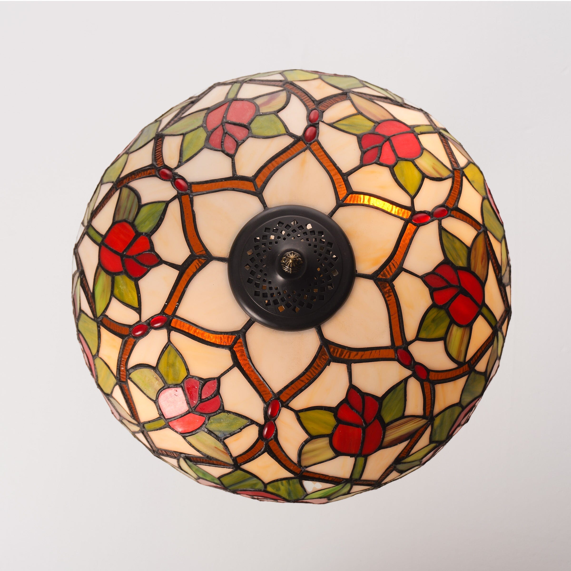 RoseGlass | Elegant Handcrafted Stained Glass Table Lamp 8