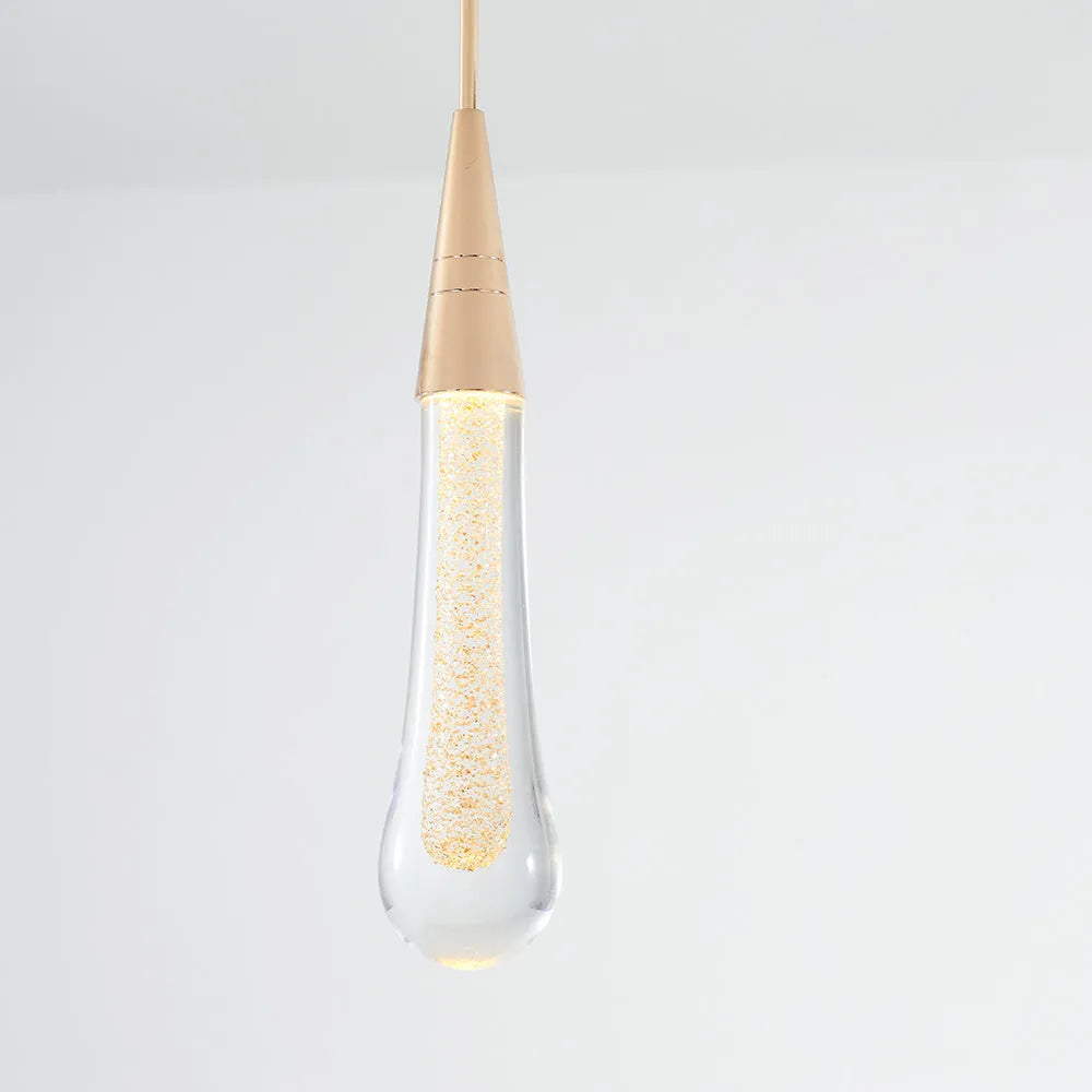 Freyza | Teardrop Gold Pendant Gold Pendant Light – Kitchen Dining Room