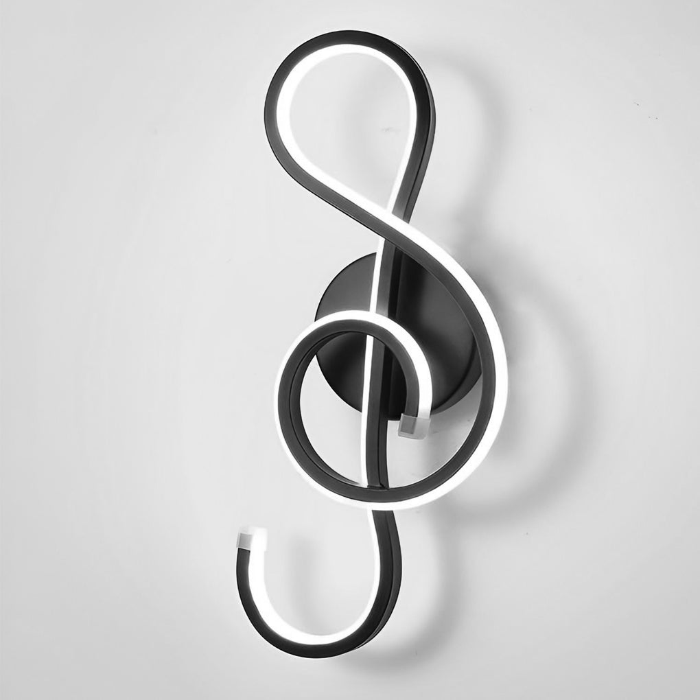 Freyza - Musical Note LED Wall Sconce – Modern Artistic Music Decor Wall Lamp (Black/White)