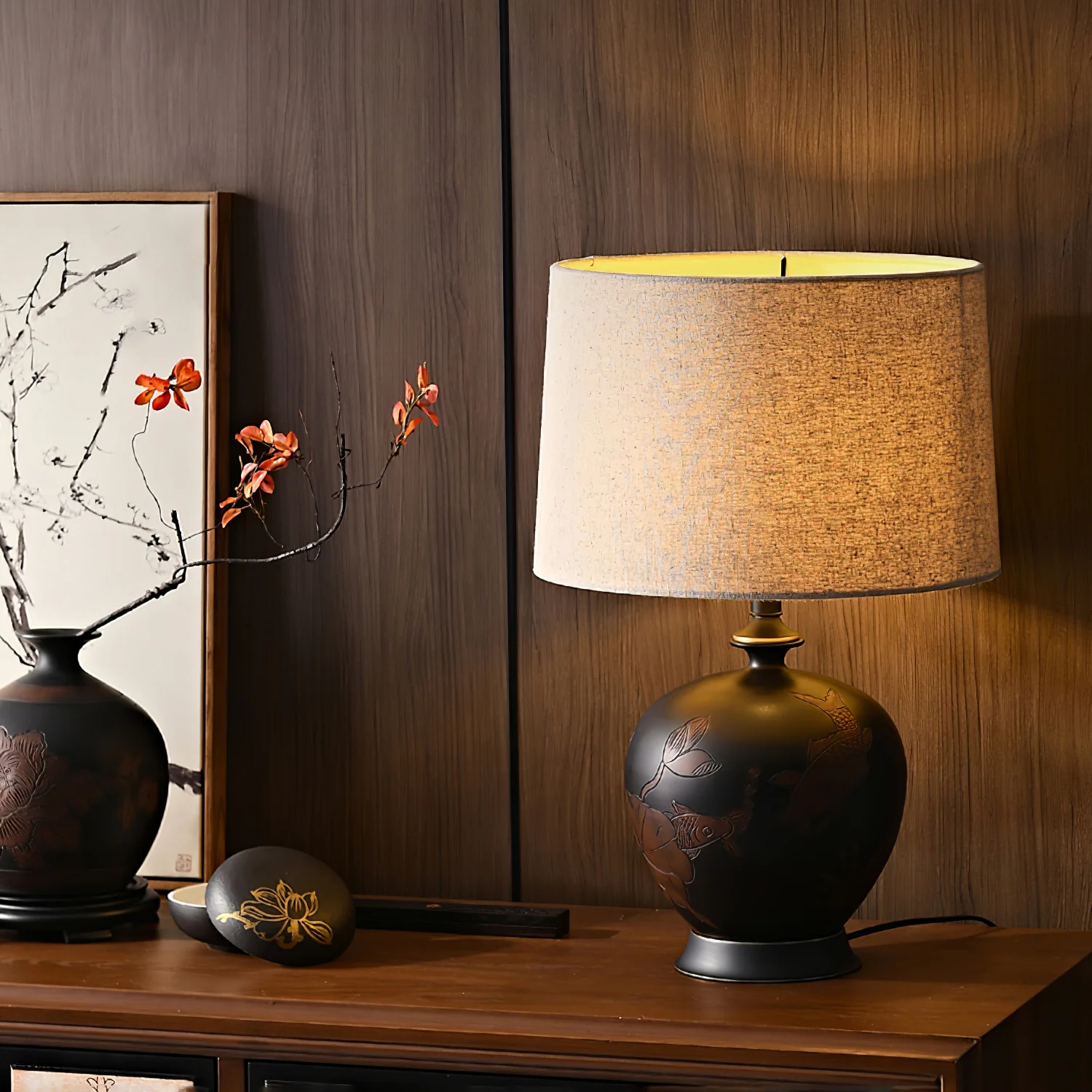 SerenityGlow | Elegant Minimalist Ceramic Table Lamp 8