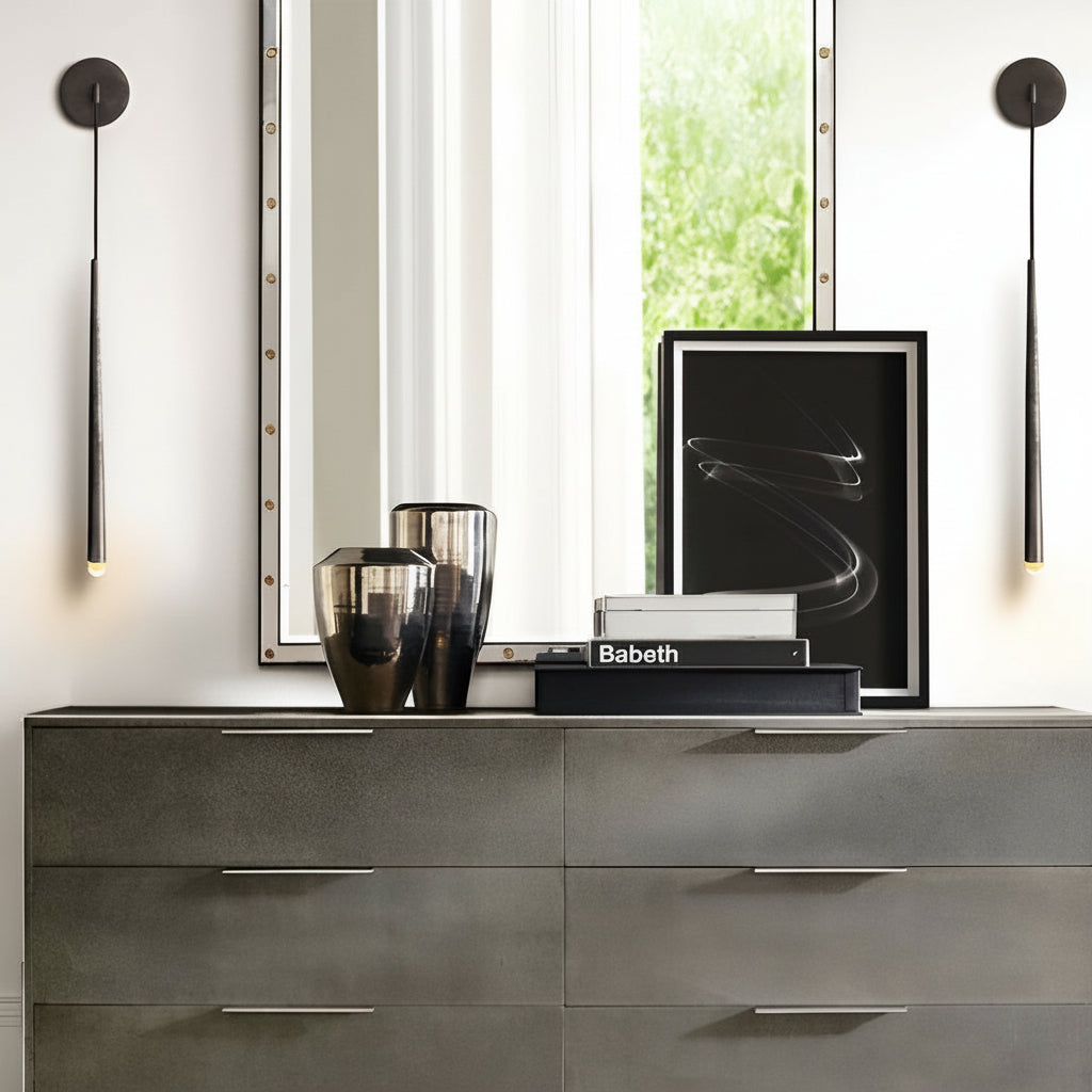 Freyza - LED Wall Sconce – Strip Crystal Nordic Hardware Lamp (24in / 20in)
