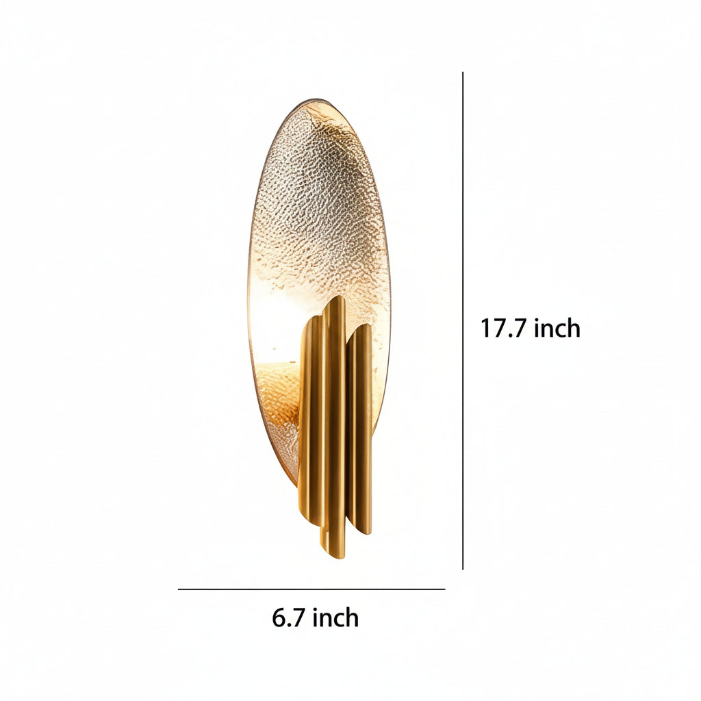 Freyza - LED Wall Sconce Light – Modern Oval Iron Electroplated (45x17cm / 17.7x6.7in)