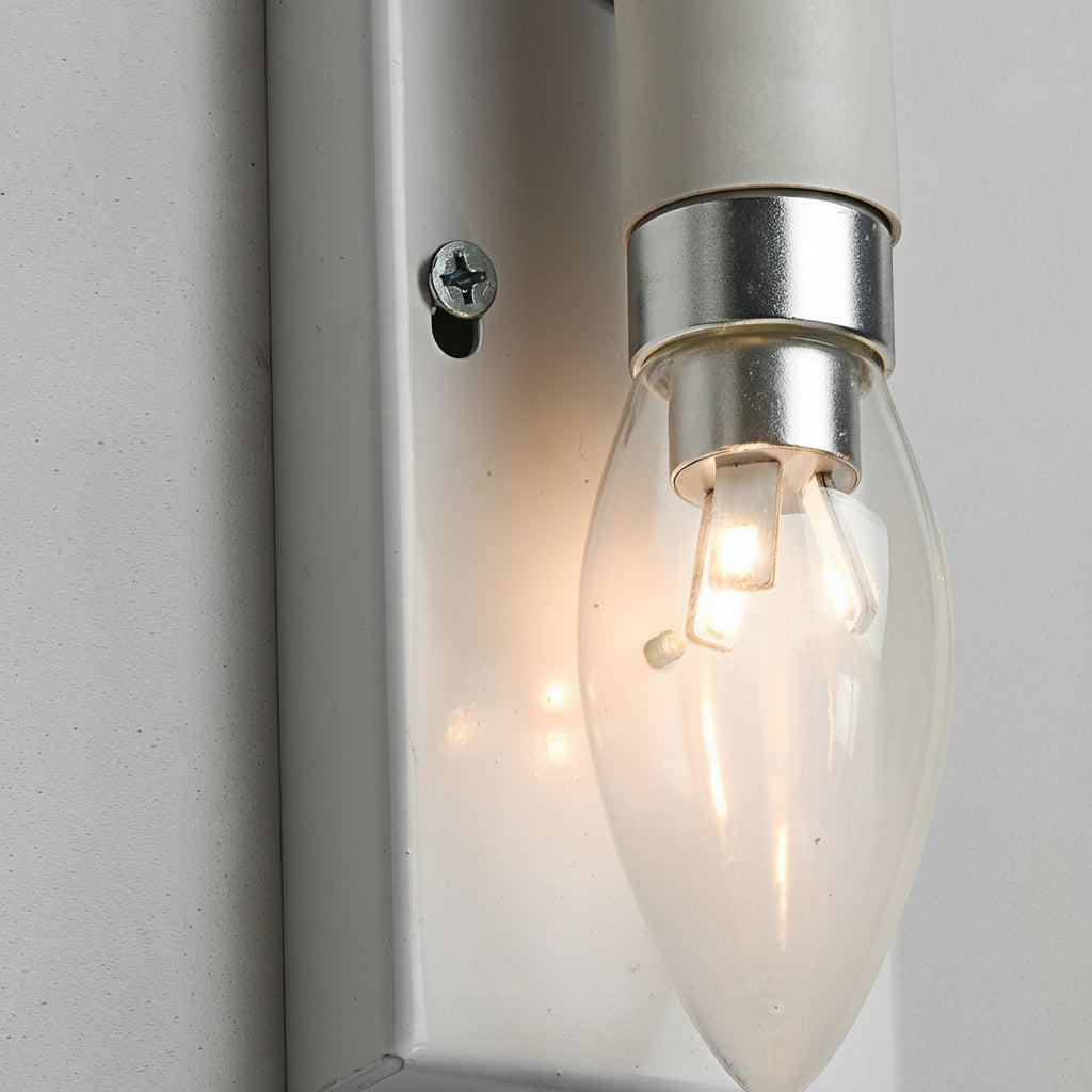 Freyza - Nordic Wall Sconce Rectangular Gypsum White G4 25cm / 10in Paintable Up Down Light