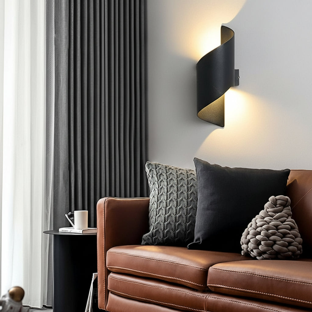 Freyza - Spiral-LED-Wandleuchte – wasserdichtes Aluminium mit zweiseitigem Licht 10W (Innen/Außen)