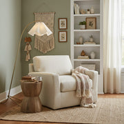 Freyza | Curve Modern Fabric Floor Lamp