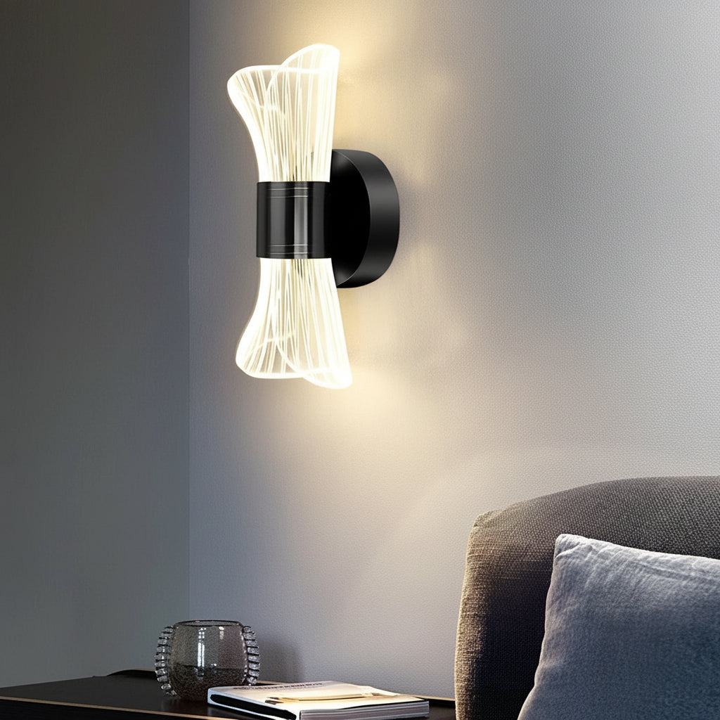 Freyza - LED-Wandleuchte Trompetenform Auf/Ab Acryl Metall 10W 22cm / 9in 3-Farben dimmbar