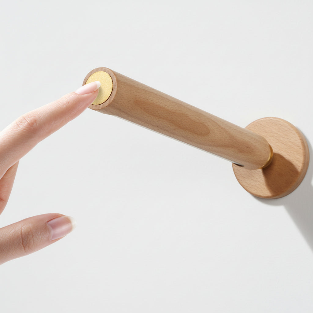 Freyza - LED Night Light Wall Sconce – 360° Rotating Wooden Magnetic USB Rechargeable (21cm / 8.3in)