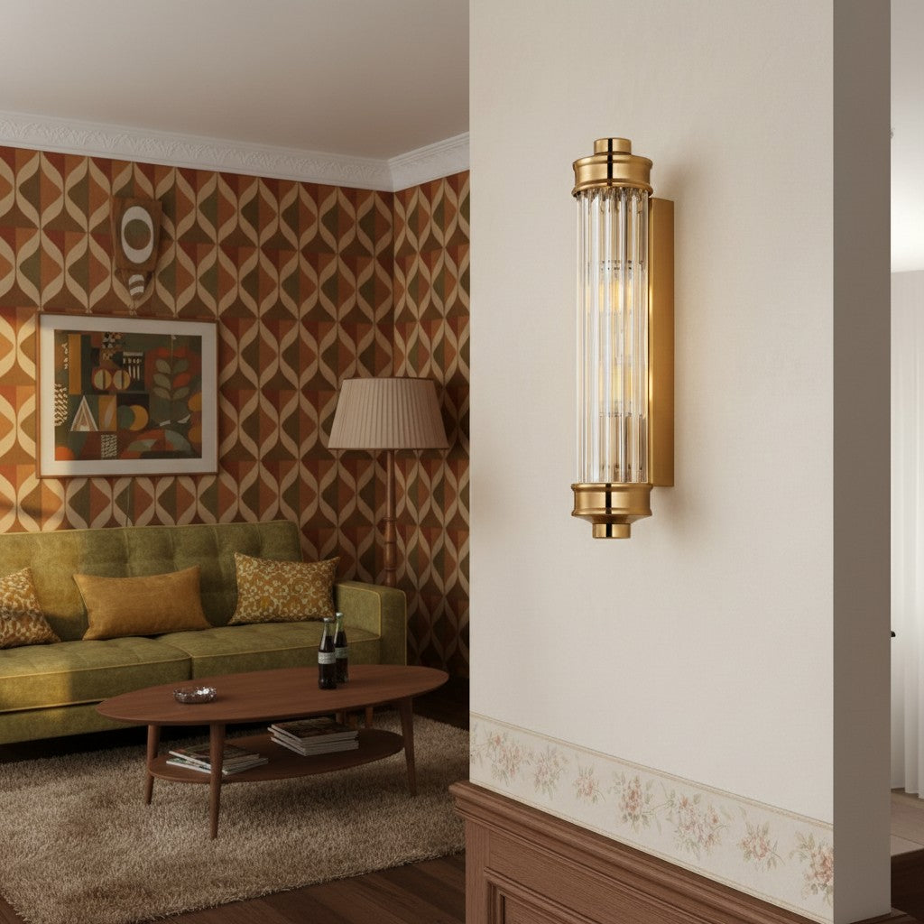 Freyza | Haze Ribbed Glass Wall Sconce