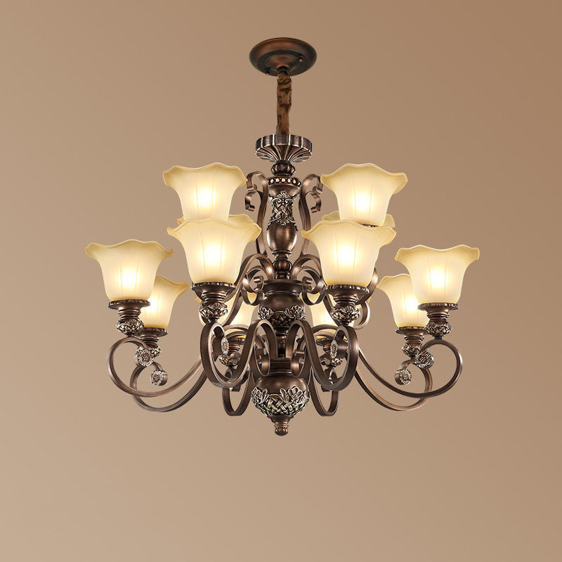 Freyza | Arisha Retro Flower Glass Pendant Light – Retro Kitchen Dining Room