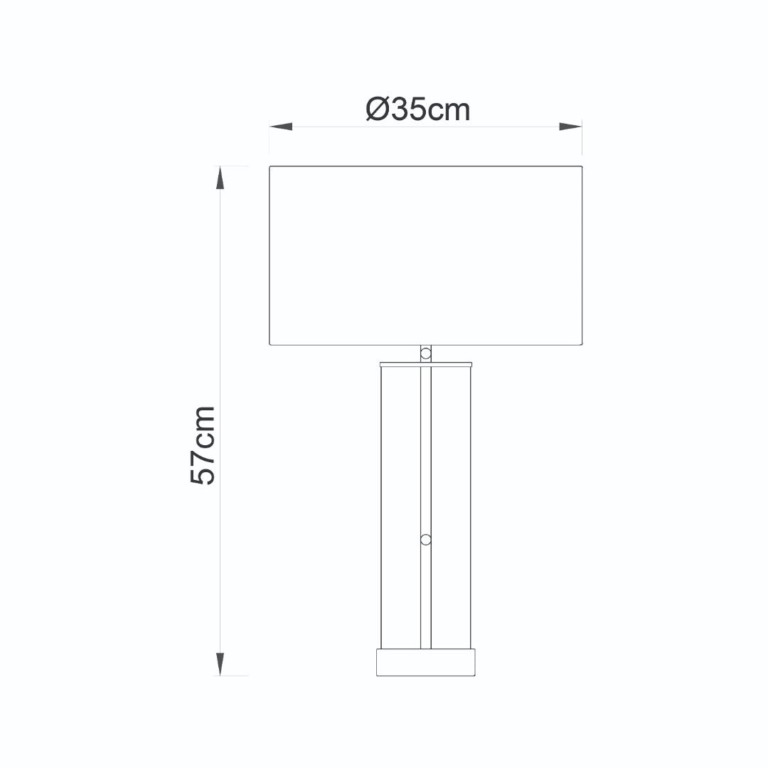 Freyza - Polished Nickel & Glass Touch Table Lamp | Dimmable 3-Stage Sensor Light | Sleek Silver Base with Classic White Fabric Shade