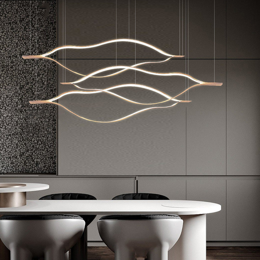 Freyza | Suspension dorée – Cuisine et salle à manger minimalistes