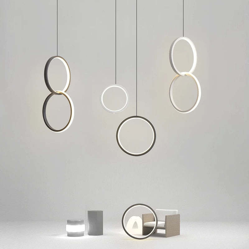 Freyza | Doria Suspension LED moderne noire et blanche – Cuisine moderne, salle à manger