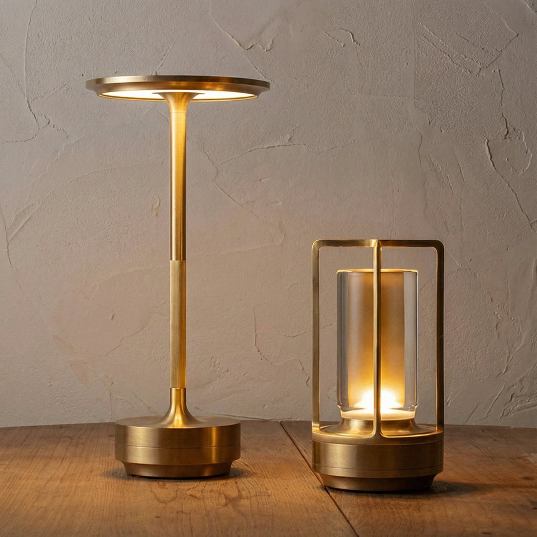 Freyza - LED Table Lamp Cordless UFO Design Plated Metal 3-Step Dimming 28cm / 11in