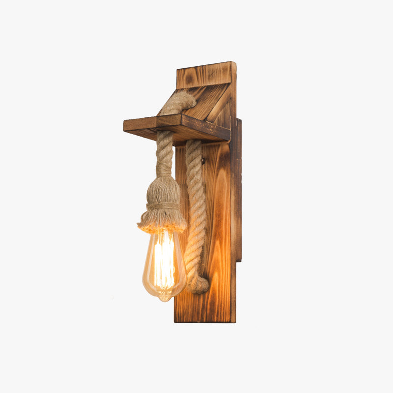 Freyza | Applique murale intérieure en bois – Chambre et salon vintage