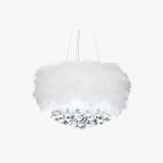 Freyza | Lustre en cristal blanc – Salle à manger et salon modernes