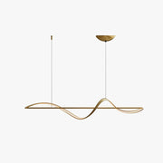 Freyza | Suspension Zelin Wave en laiton noir – Luminaire minimaliste pour cuisine et salle à manger