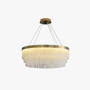 Freyza | Lustre doré en cristal – Salle à manger et salon modernes