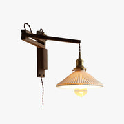 Freyza | Applique murale intérieure en céramique imitation bois – Chambre et salon vintage