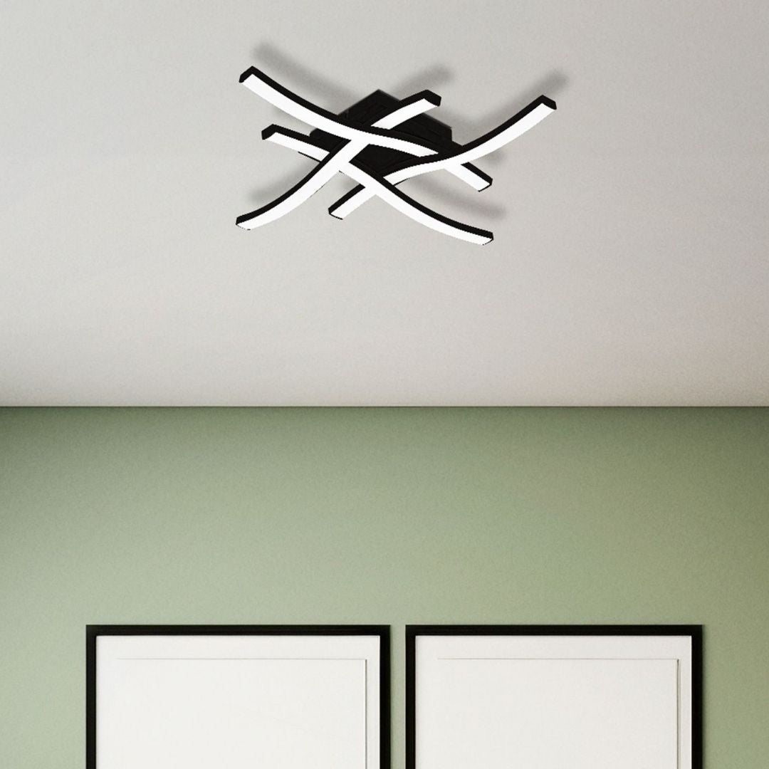 Freyza - Cabezas Black Flush LED Ceiling Light