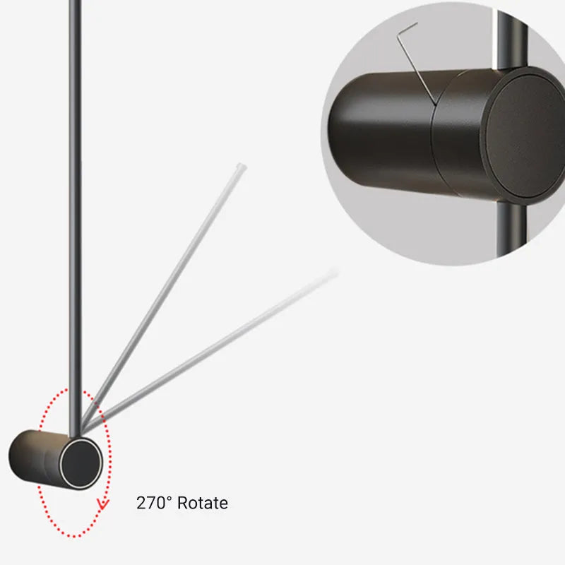 Freyza | Eonix Applique murale extérieure noire minimaliste et orientable – Porche de jardin extérieur minimaliste
