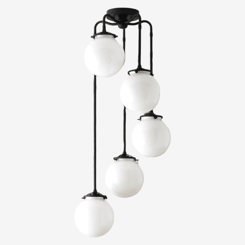Freyza | Brass Glass Chandelier – Dining Room Living Room