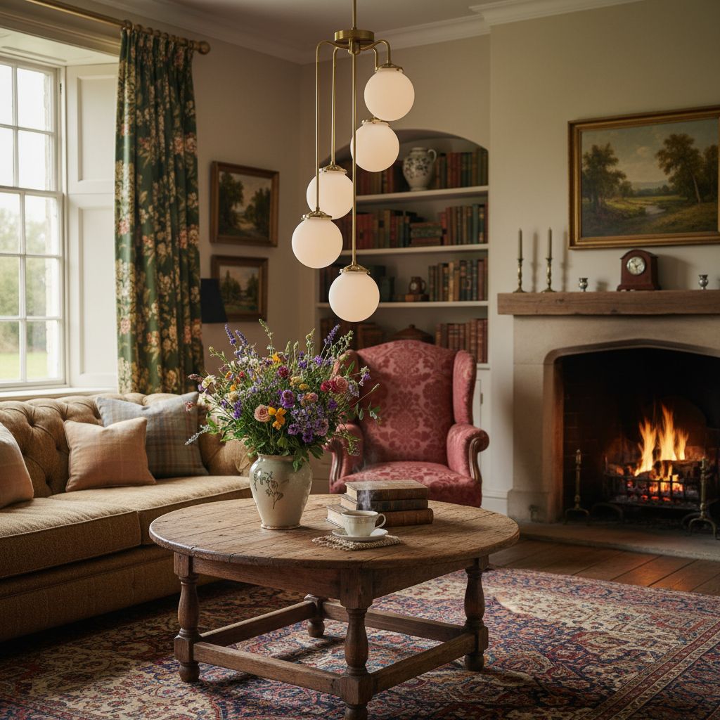 Freyza | Brass Glass Chandelier – Dining Room Living Room