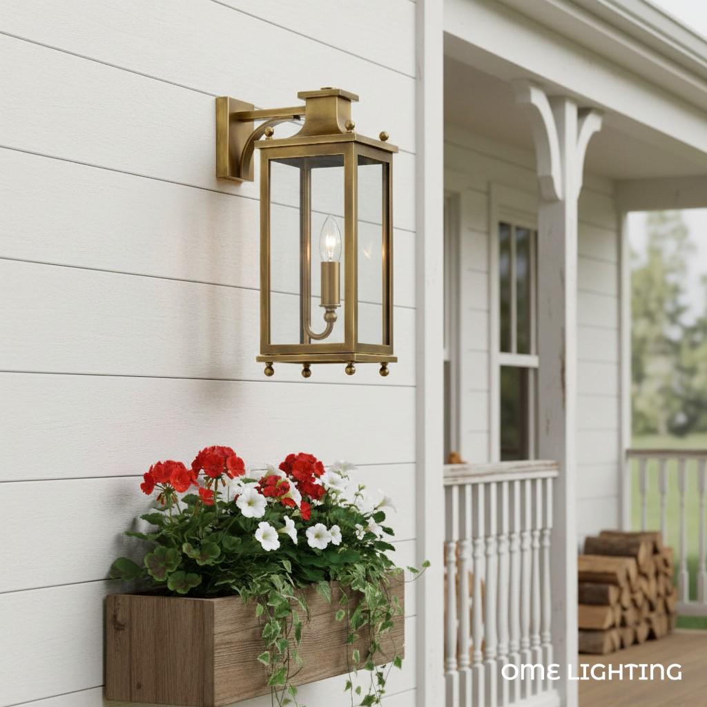 Freyza | Brass Glass Wall Light – Bedroom Hallway